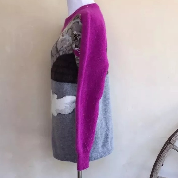 KRIZIA MAGLIA Vtg Rare Snow Leopard Lion Sweater - Picture 6 of 12